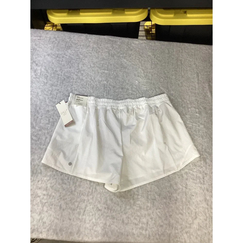 Calia Mid-Rise Infinity Run Short Pure White Womens L 3" Inseam NWT WAX12336W - Picture 5 of 6